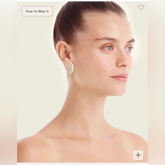 J.crew layered mini - pearl hoop earring - Picture 4 of 11